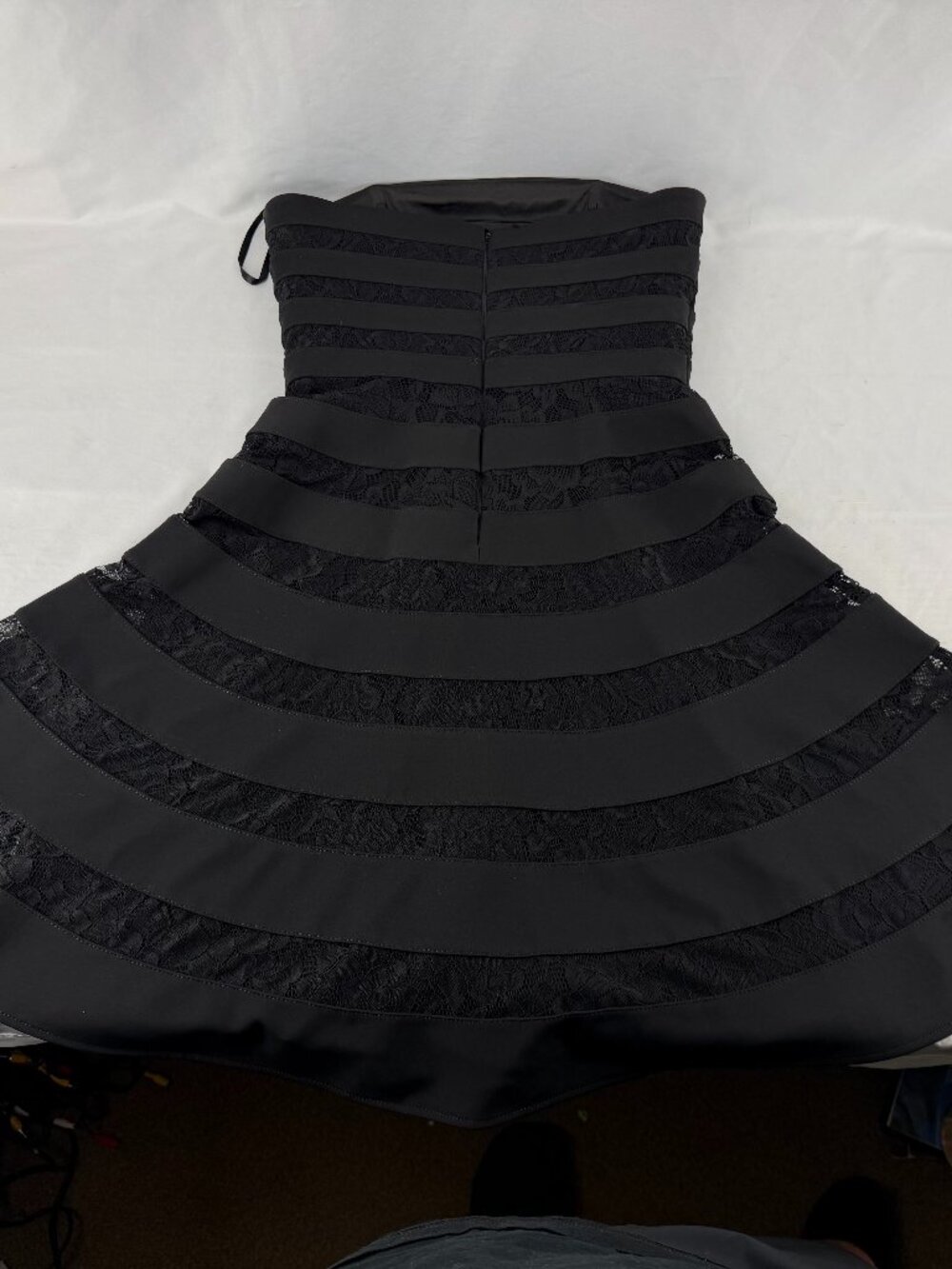White House Black Market Black Lace Strapless Cocktail Fit & Flare Dress Size 6